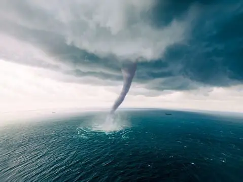 Tornado in the sea
